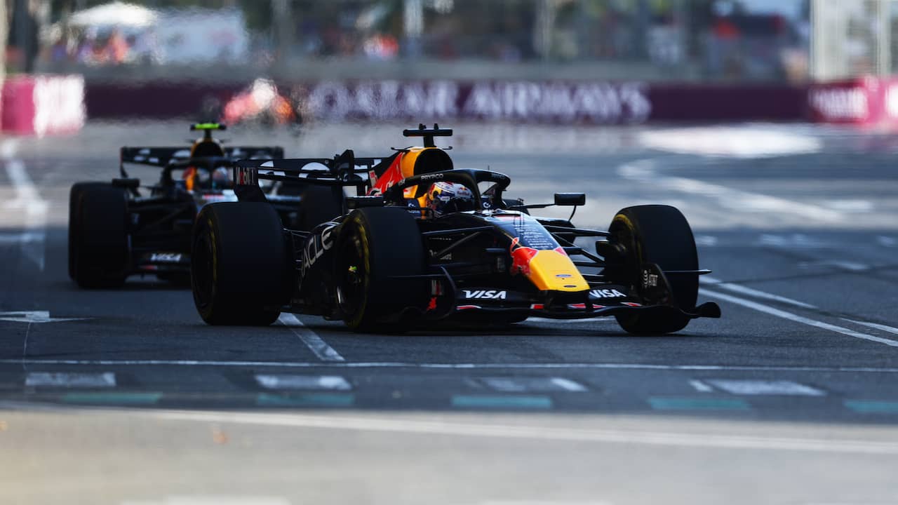 <i>Verstappen</i> komt tiende tekort om Russell van zege te houden in GP Azerbeidzjan