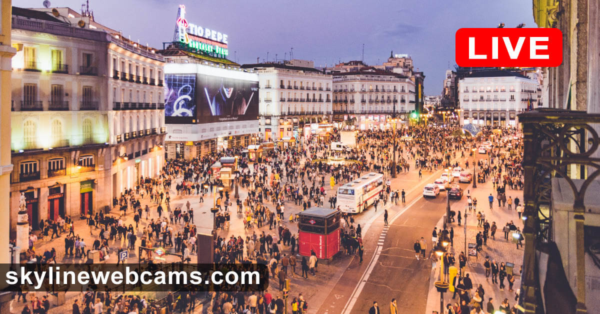 【EN VIVO】 Cámara web Puerta del <i>Sol</i> y el Tío Pepe | SkylineWebcams