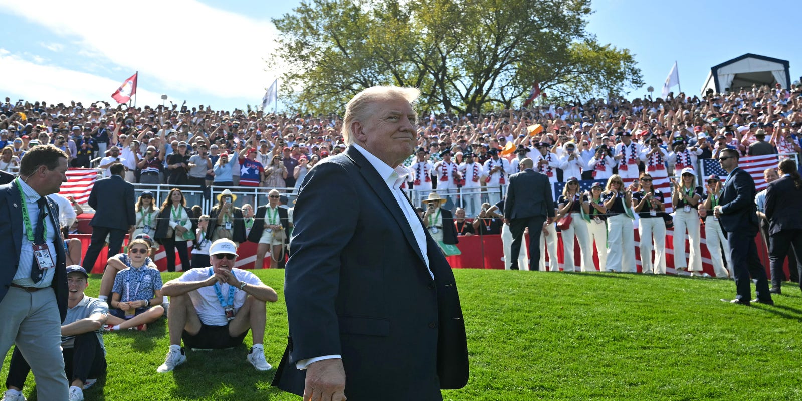 Trump wants 15 minutes for speech on Sunday's first tee at Presidents <i>Cup</i>